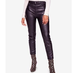 Free People Vegan Leather Cropped Pants
